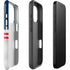 NFL New England Patriots White Striped iPhone 16 Pro Impact Case